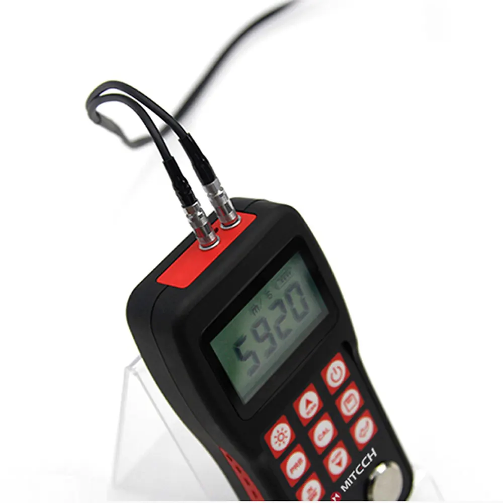 MT150 Digital Ultrasonic Thickness Guage For plastic, ceramic glass ultrasonic conductors precise measurement tester 0.75~300mm
