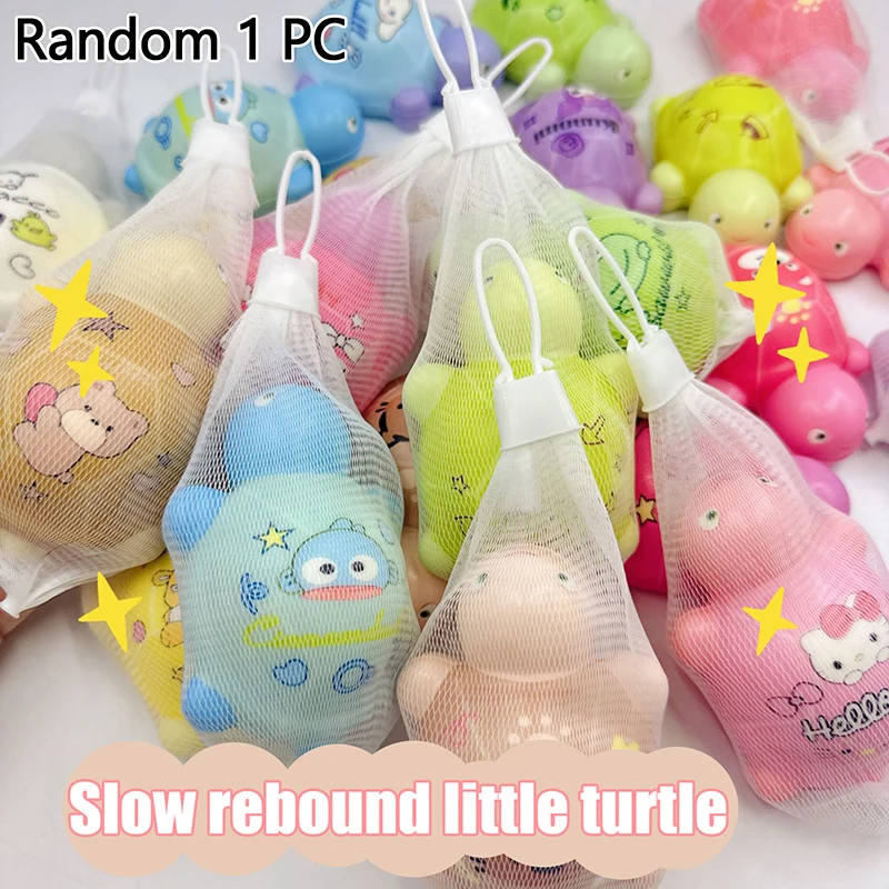 1PC Hand Squeezed Sanrio My Melody Kuromi Hello Kitty Little Turtle Decompression Toy Sticky Rebound Pressure Doll Children Gift