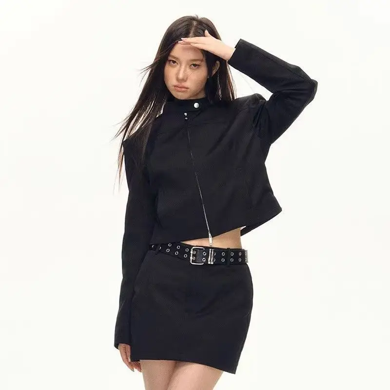 

Gothic American Vintage Short Coats Women Sweatshirts Harajuku Printed Jacket Aesthetic Grunge Subculture Cute Y2k Tops