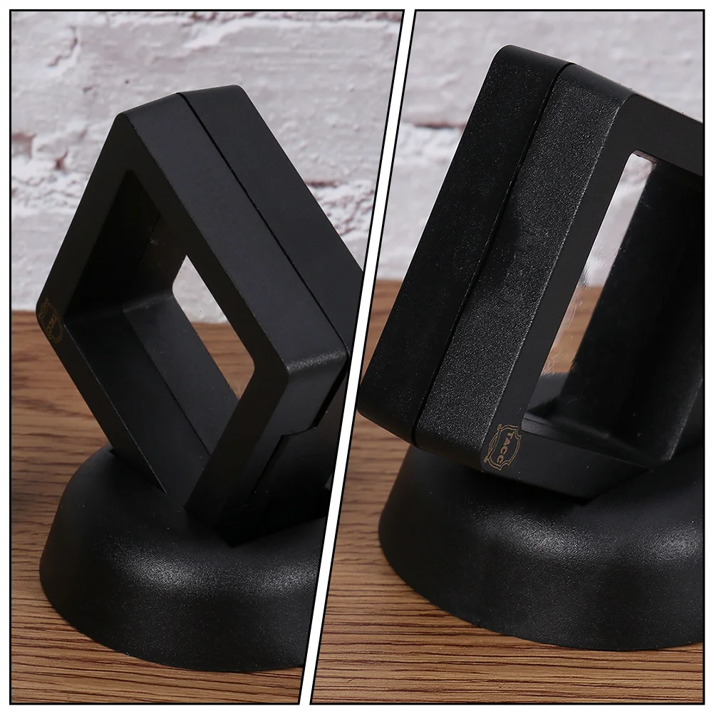 5pcs Coin Display Stand Commemorative Rack PP Plastic Material Square Case Storage Box Home Office Decor Collection