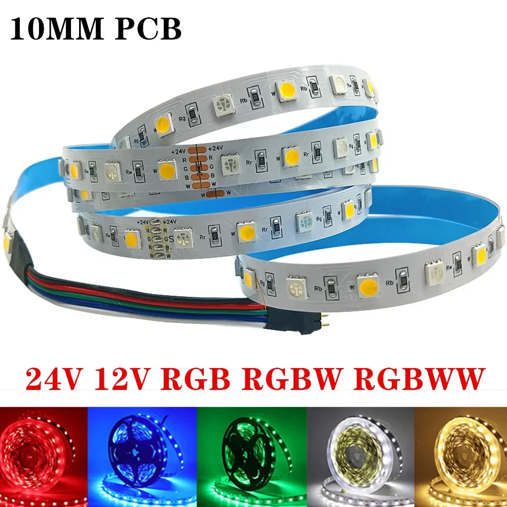 

24V 12V RGB RGBW RGBWW SMD 5050 RGB LED Strip Waterproof 5M 300LED DC LED Light Strips Flexi