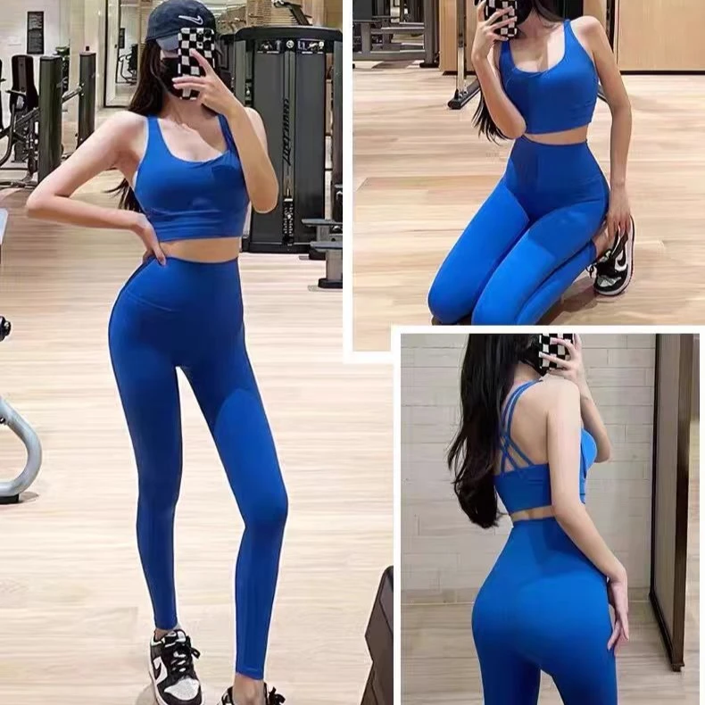 

Lemon 2 Pieces Yoga Set Women's Tracksuit Gym Fitness Set Woman Leggings Sports Bra Breathable Sportwear Woman Clothes suit