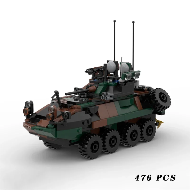 

Hot MOC Military Equipment LAV-25 Army Combat Armored Vehicle Building Block Assemble Model Display Toys Kids Birthday Gifts