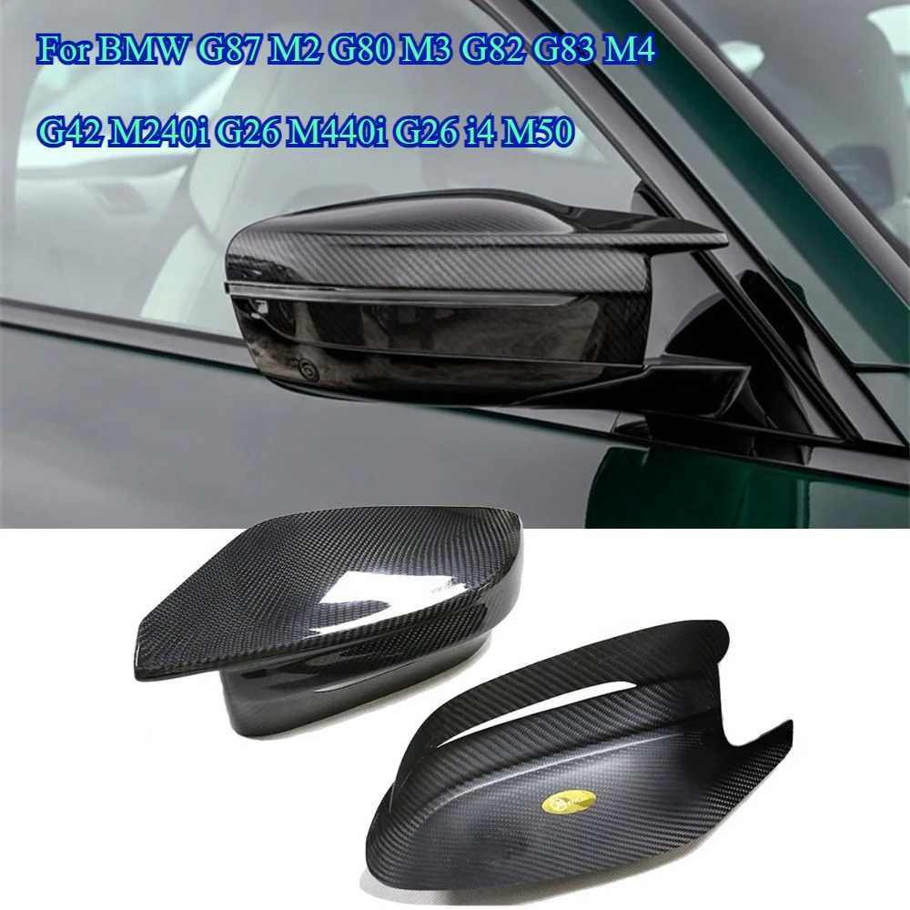 

Dry Carbon Fiber Rearview Exterior Side Mirror Caps LHD For BMW M240i M440i i4 M50 M2 G87 M3 G80 M4 G82 G83