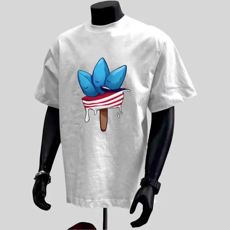 camiseta-masculina-de-luxo-minimalista-estilo-americano-estampada-manga-curta-gola-redonda-em-algodao-puro-versatil-e-casual-para-casais