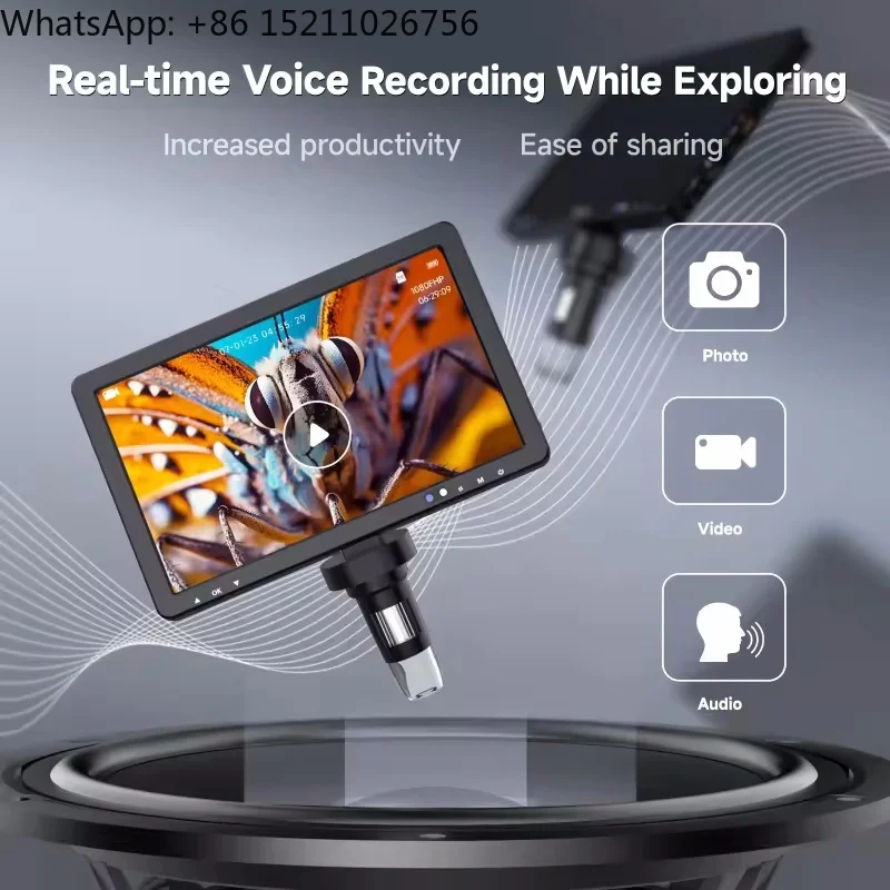 DM9 Max DM12 10.1 "HD IPS HD-MI مجهر رقمي 10 أضواء LED PC/TV متوافق مع LCD مجهر لحام للبالغين