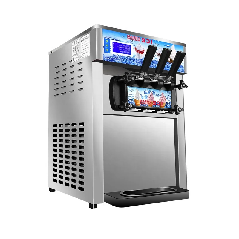 forSummer Soft Ice Cream Machine Automatic Cleaning Ice Cream Machine Pre Cooled Desktop Ice Cream Machine