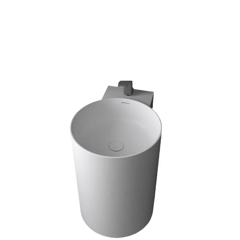 

Artificial stone wall-mounted column countertop basin integrated, home B & B hotel ins simple basin wash basin
