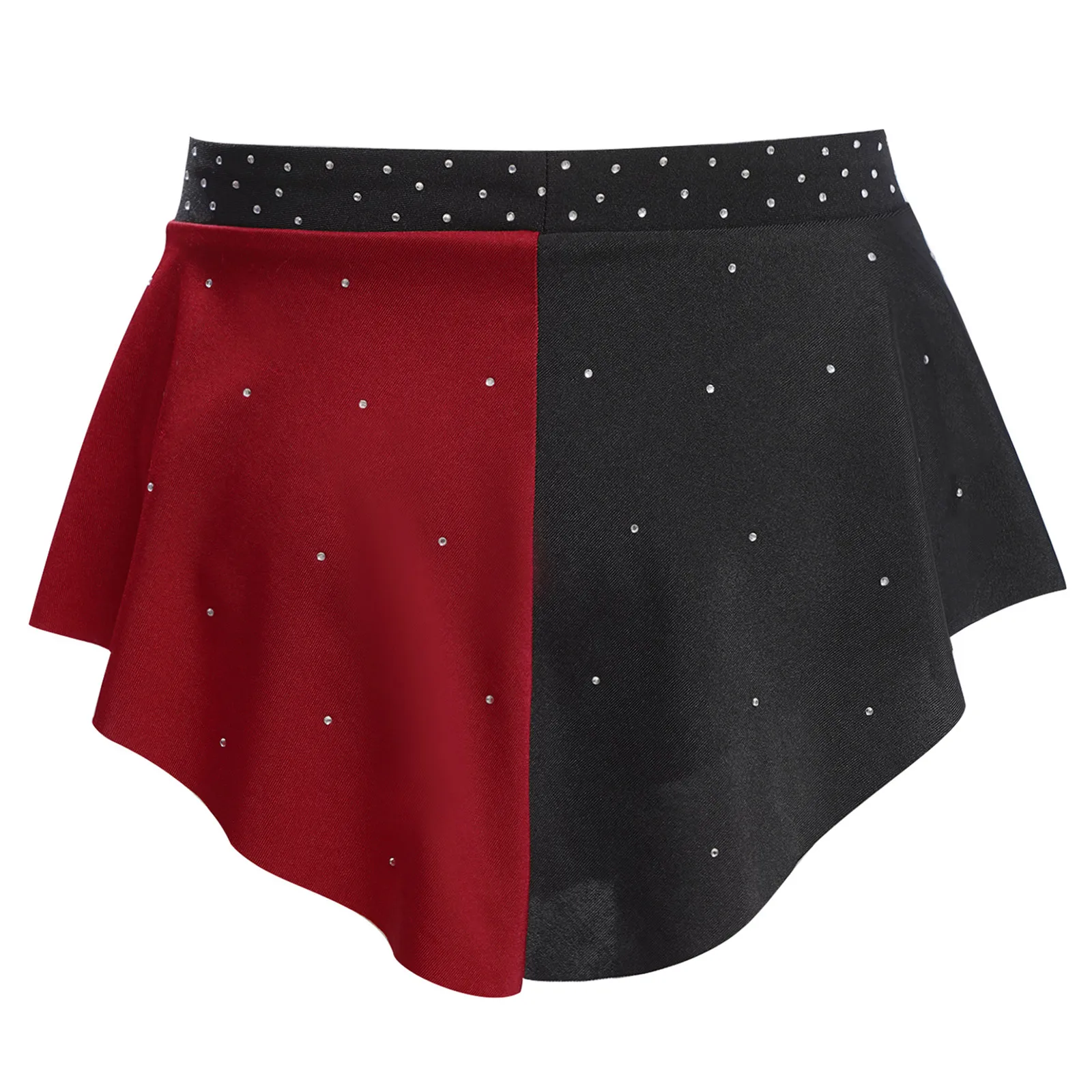 Crianças meninas profissional traje de dança jazz latino elegante saia de dança moderna cintura elástica brilhante strass jazz saia