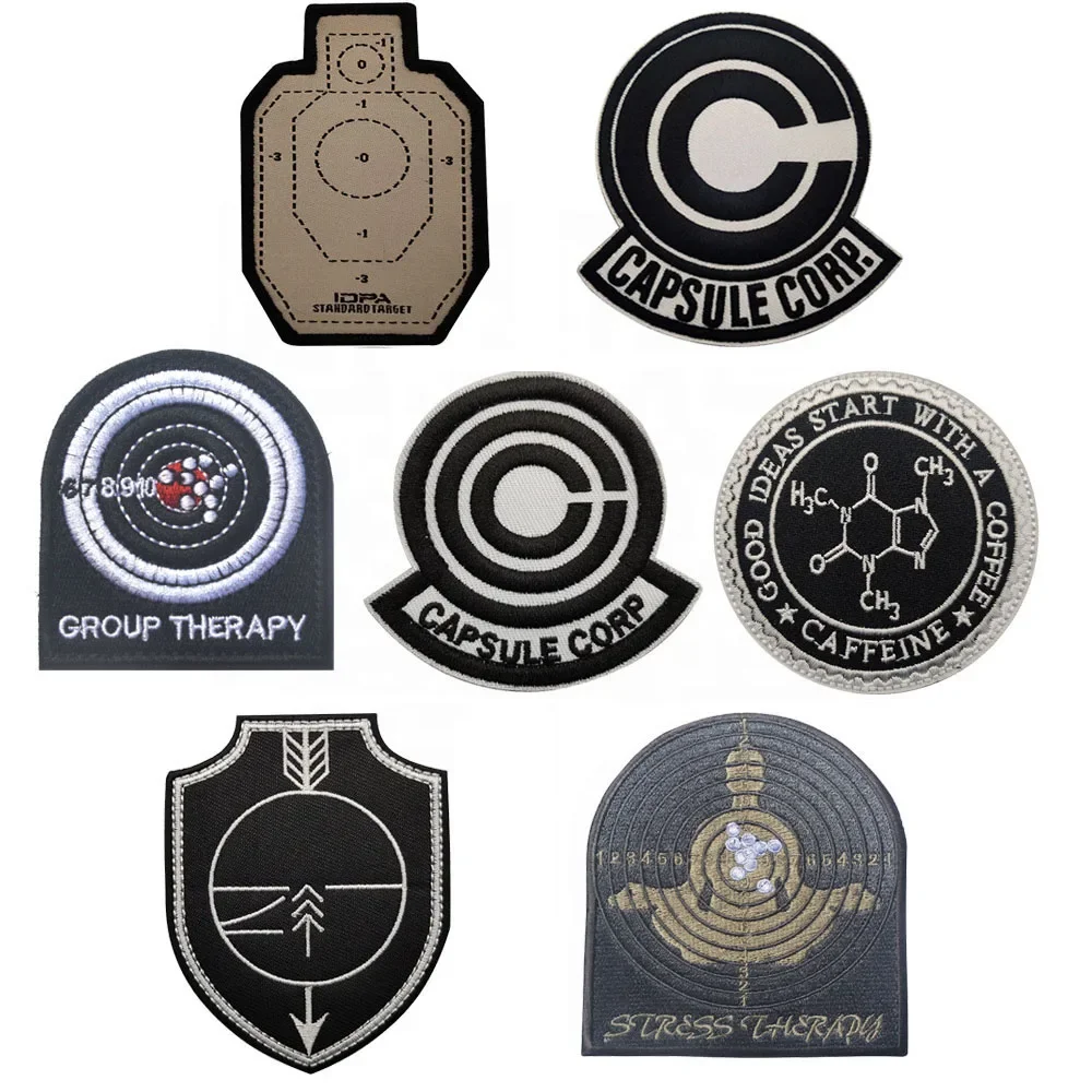 Glock Target Embroidery Patches for Clothing CAPSULE CORP Hook and Loop Tactical Armband Outdoor Backpack Morale Badge Applique