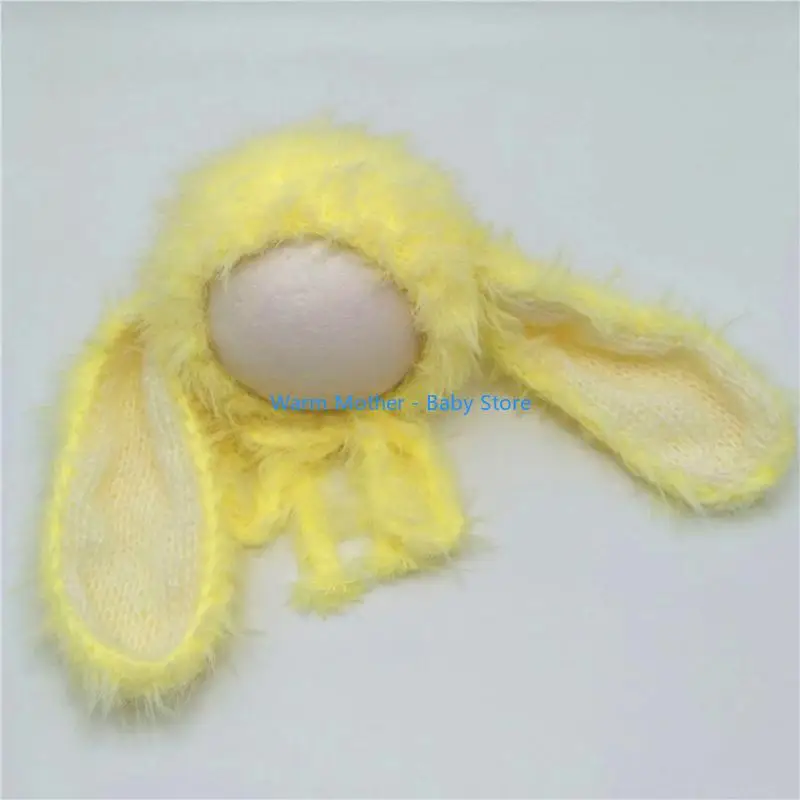 آذان الأرنب زي قبعة التصوير الدعائم الطفل اطلاق النار قبعة صغيرة قبعة لطيف الجلد ودية لارتداء الرأس لحديثي الولادة 0-12 57QE