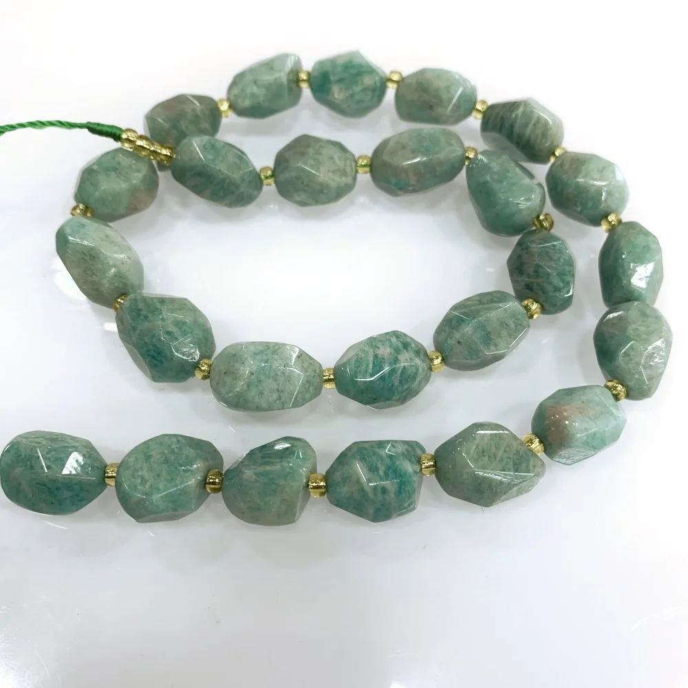 

Натуральный амазонит 10x14 мм ручной огранки граненый лабрадорит цитрин IRREGULAR свободные бусины для изготовления ювелирных изделий DIY браслет ожерелье