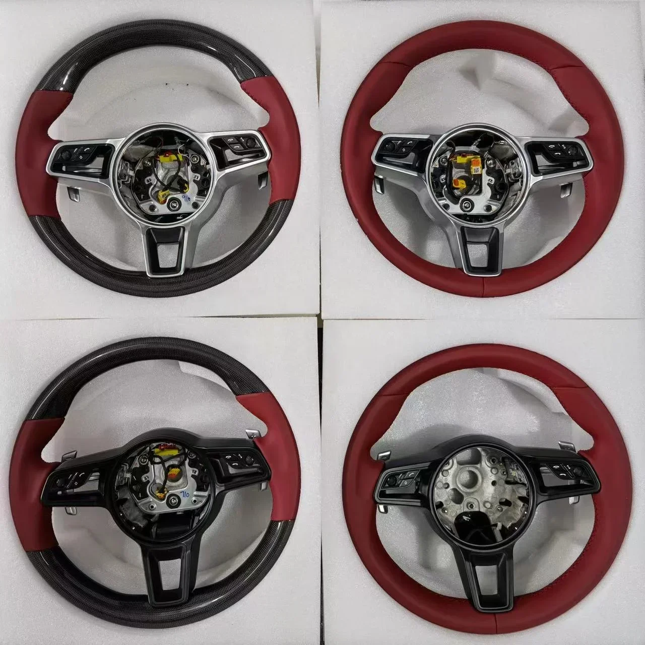 Cusotomized Steering Wheel with Leather and Carbon Fiber Directly Install for Sports and Rally Size 42*42*17CM Auto Accessories