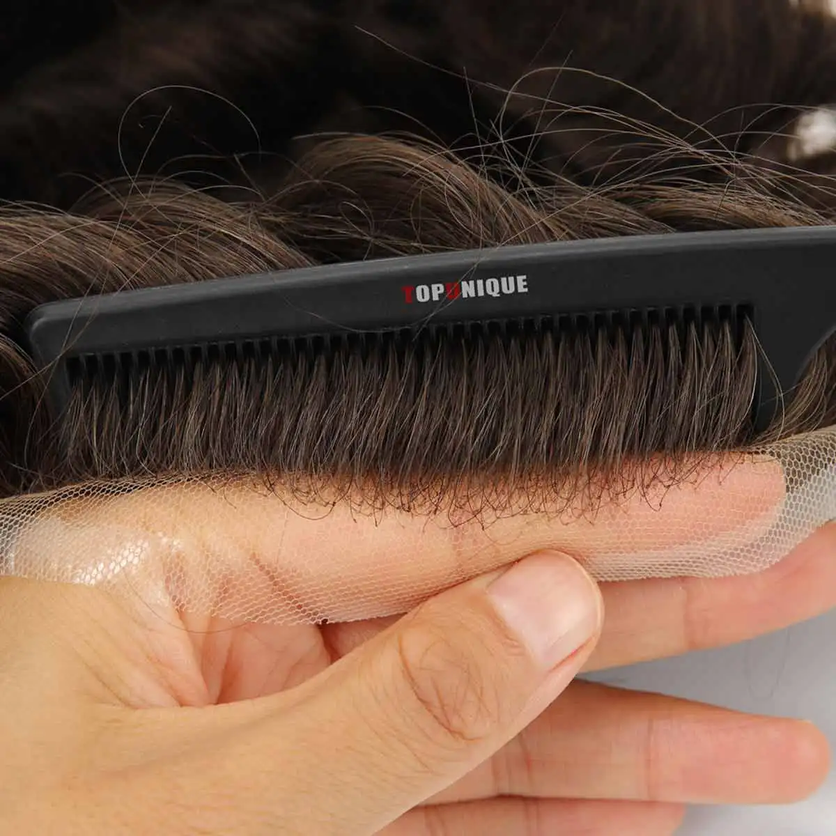 Beeos 전체 스위스 레이스 Toupee 남자 인도 인간의 머리카락 Toupee 남자 헤어 교체 시스템 Protesis Capilar Hombre Mens Toupee