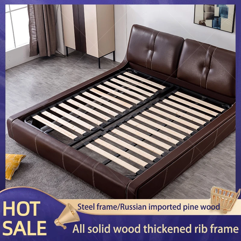 Steel-wood Row Frame Bed Frame Solid Wood Thickened Encrypted Silent Folding Bed Frame Bed Plank Tatami Floor Dragon Frame