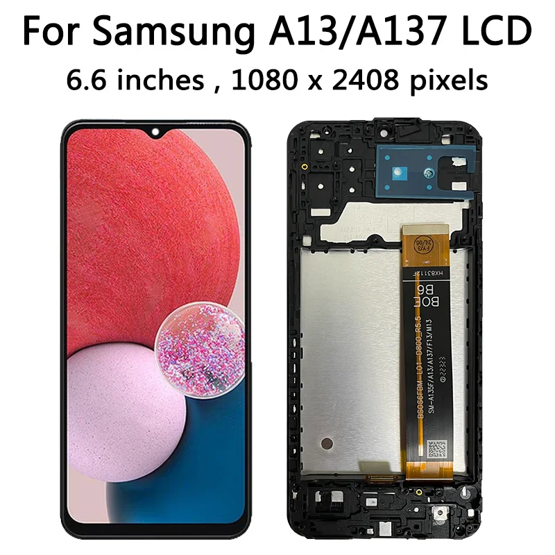 High Quality For Samsung A13 A137 SM-A137F, SM-A137F/DSN, LCD Display With Touch Screen Digitizer Assembly Repair Parts