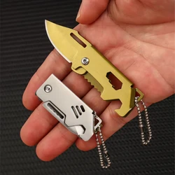 NEW Mini Outdoor Folding Knife D2 Steel Portable Bottle Opener Sharp Tool High Hardness Knife Camping Survival Tool