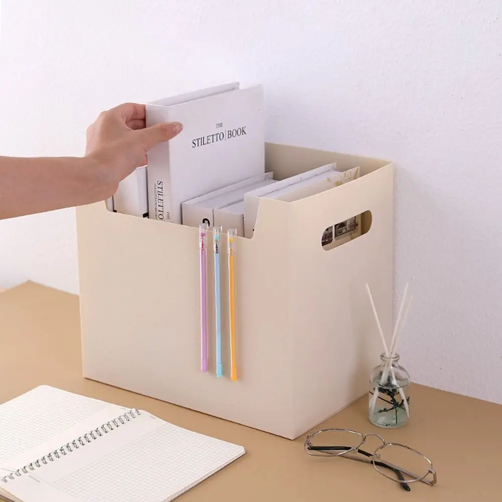 Boîte de rangement pour articles divers, boîte de rangement pliable pour dossiers, organisateur de papier, boîte de rangement transparente pour dossiers, grande capacité, portable