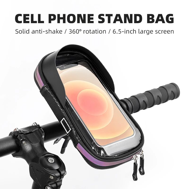 iBudim Bicycle Motorcycle Phone Holder Waterproof Bike Phone Case Bag Mobile Cellphone Stand Support Cover Scooter Brackets