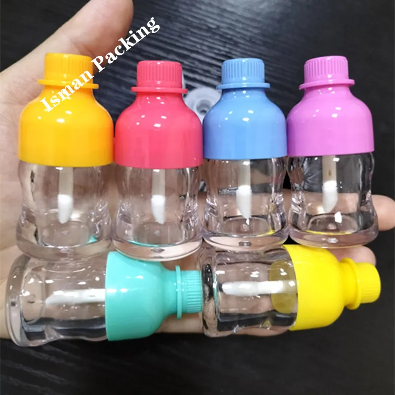 50Pcs Creative juice cola water soda bottle shaped liquid lipstick packaging kids drink lip gloss tubes lip tint container 5ml