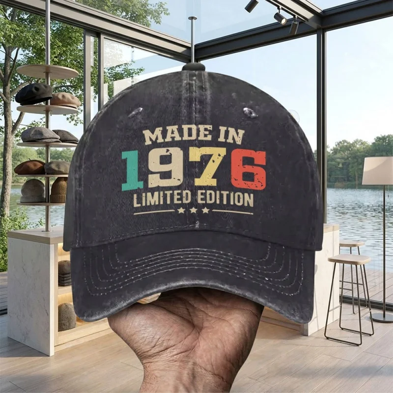 Unisex Limi Edition 1976 Baseball Cap, Running Cap, Visor, Suitable for Golf, Driving, Fishing, Outdoor Sports