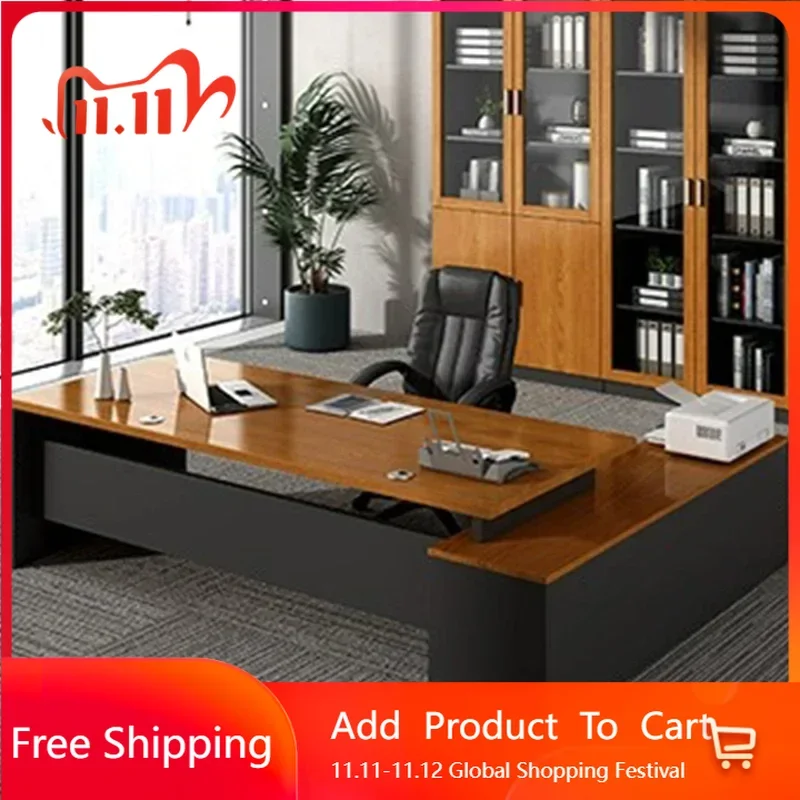 Aesthetic Office Desk Study Desktop Corner Luxury Student Organizer Multifunction Office Desk Reception Biurko Trendy Furniture