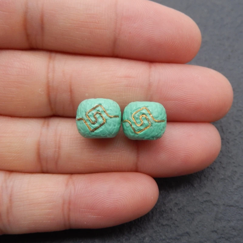 

Изготовление бирюзовых бусин для сережек B&F, бусины из натуральных камней ручной работы для ювелирных изделий, камни для изготовления ювелирных изделий