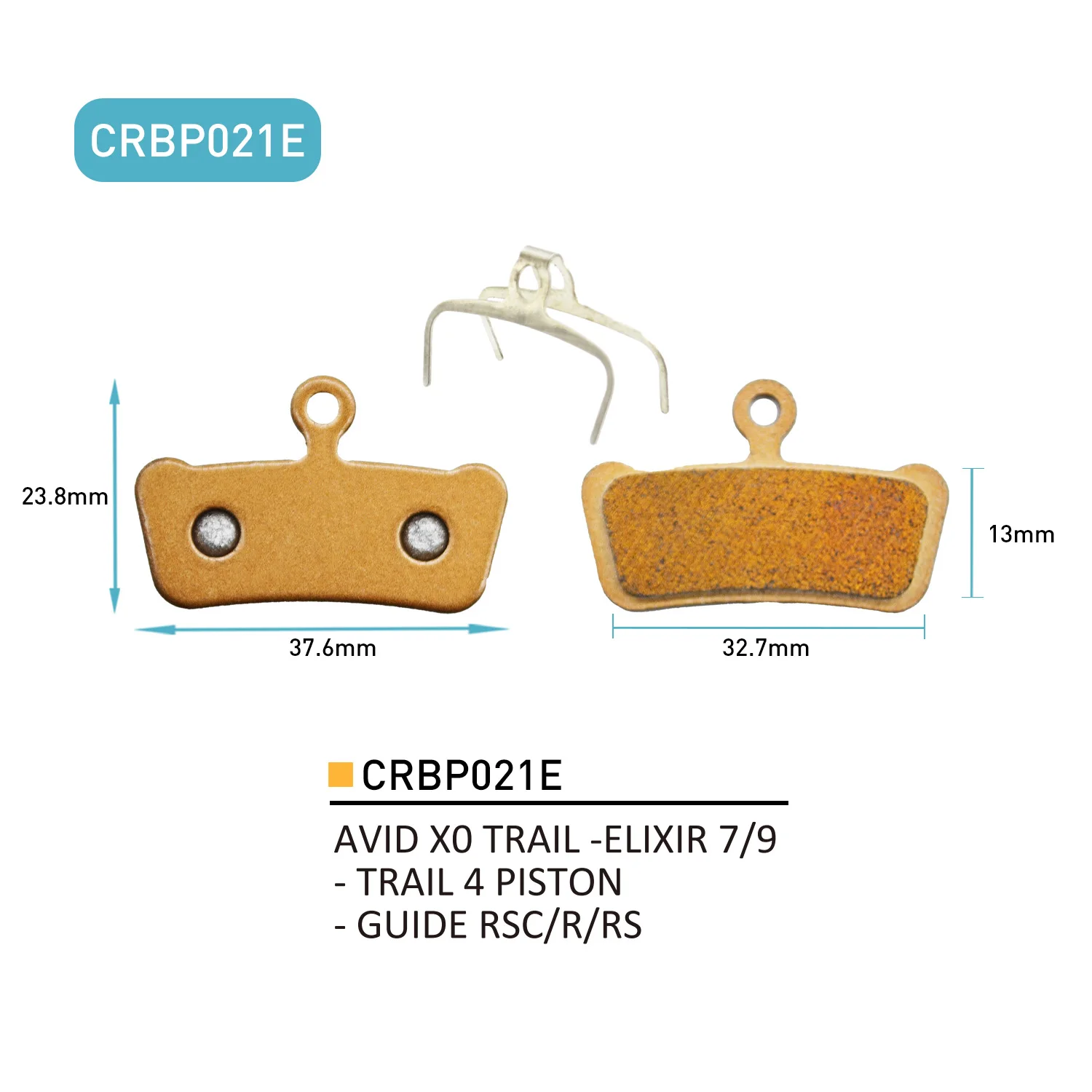 4PRS Sintered Metal Disc Brake Pads for Bike Cycling Compatible with SHIMANO SRAM AVID HAYES Magura Formula ZOOM - Set of 4 - view 5