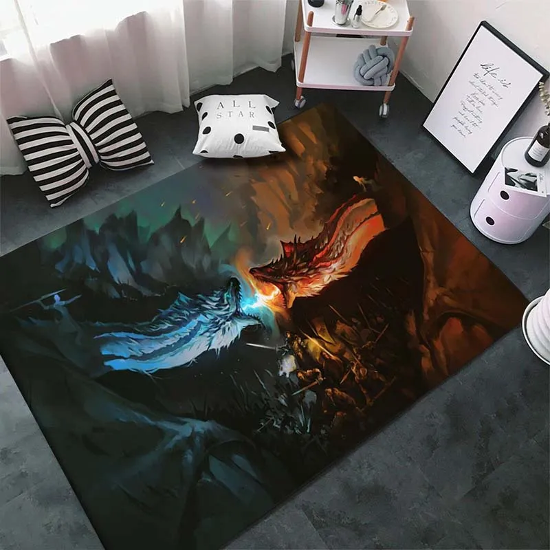 15 Sizes GOT Night King Printed Carpet for Living Room Play Mat Home Decor Red Carpets Rug Floor Mat Bedroom Game Room Carpet