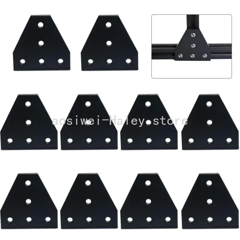 4 قطعة/الوحدة ركن قوس لوحة T شكل 5 ثقوب 90 درجة اتصال خارجي لوحة 2020 سبائك الألومنيوم النتوء الشخصي 4040 #4