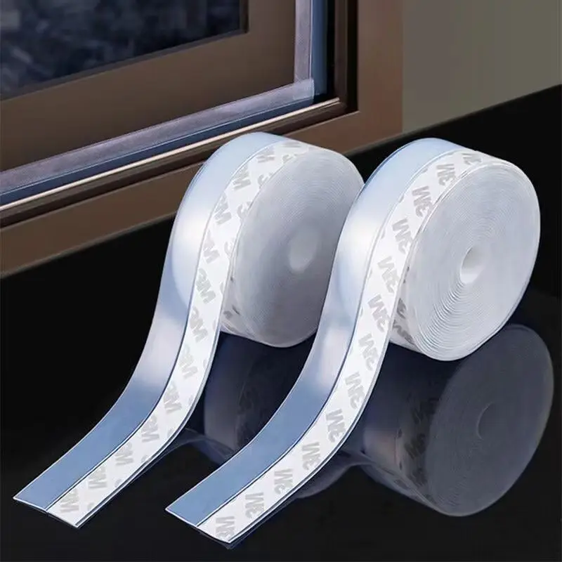Self-Adhesive Door Seal Strip , Weatherproof Draft Stopper for Blocking Noise, Wind, Dust, Insects, and Temperature Fluctuations