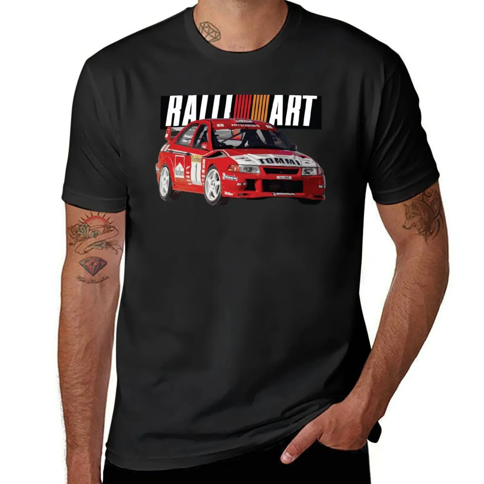 Evo 6 TME WRC RALLIART Mitsubish Evolution Enkei Tommi M?kinen T-Shirt heavyweights Short sleeve tee Men's clothing