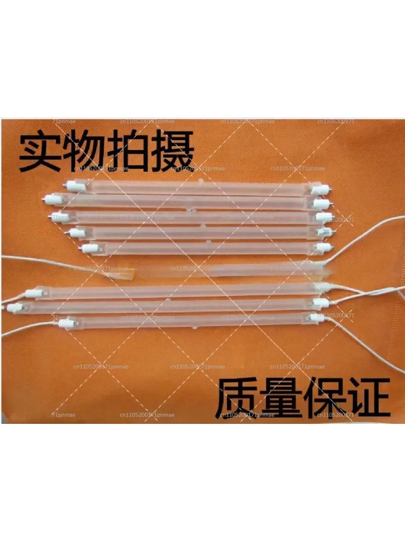 5 Pack Halogen Tube Heater Lamp, 400W Frosted Glass Straight Belt Line Electric Heating Quartz Tube Replacement
