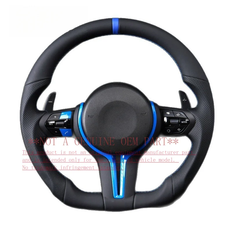 For Bmw Flat Bottom Black Warrior Blue Logo Steering Wheel E70 E71 E90 E81 E82 E87 E88 E84 E89 E91 Steering Wheel Horn Cover