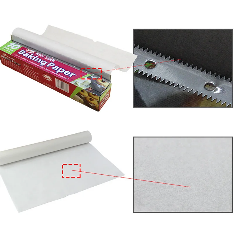 5/10/20/35 متر الغذاء الصف زيت السيليكون ورقة الخبز المنزل التعبئة والتغليف ورقة البرشمان مستطيل فرن النفط ورقة ورقة مخبز شواء الطرف