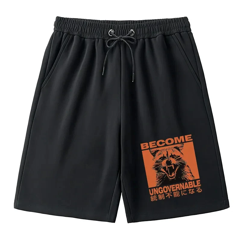 

Ungovernable Raccoon Classic Short Men's and Women's Cotton Summer Clothing Casual Breathable Fashion Shorts Streetwear Unisex