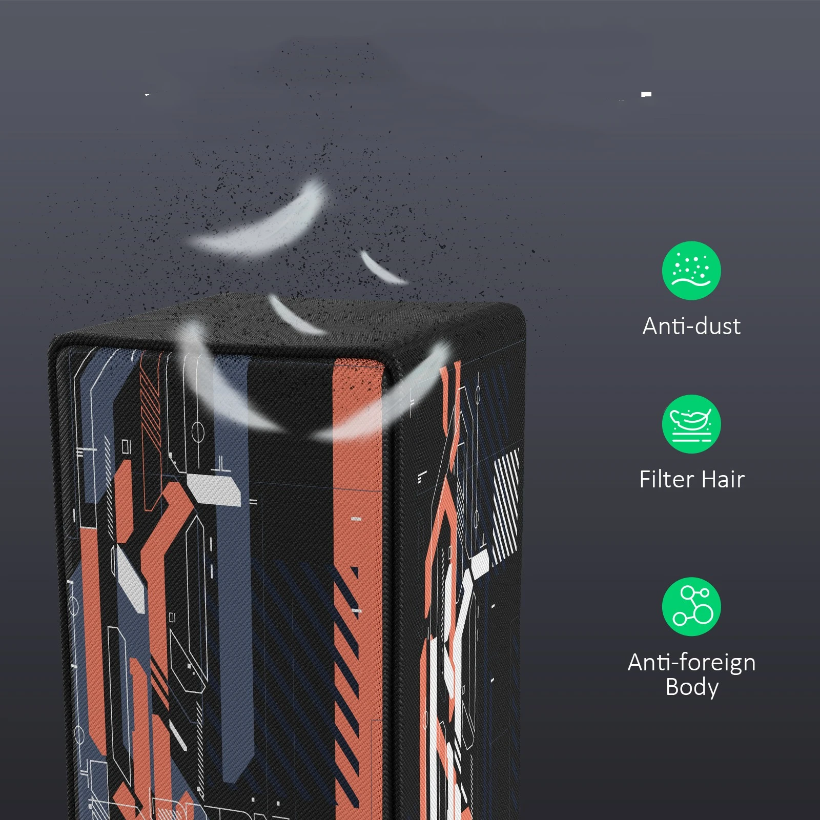 for Xbox Series X Game Console Dust Cover Vertical Colored Line Protection Cover Game Accessories