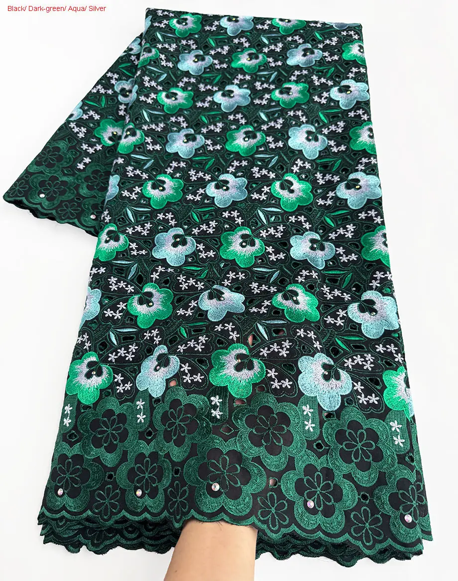 Pink Teal Veritable Swiss lace African Deluxe Voile fabric in Switzerland Excellent Nigerian Ghana inspired wear clothes 5 yards