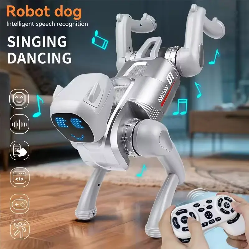 X1 RC AI Smart Robot Dog Intelligent Multifunction Voice Command Programmable Mechanical Dog Electronic Stunt Robot Dog Toys