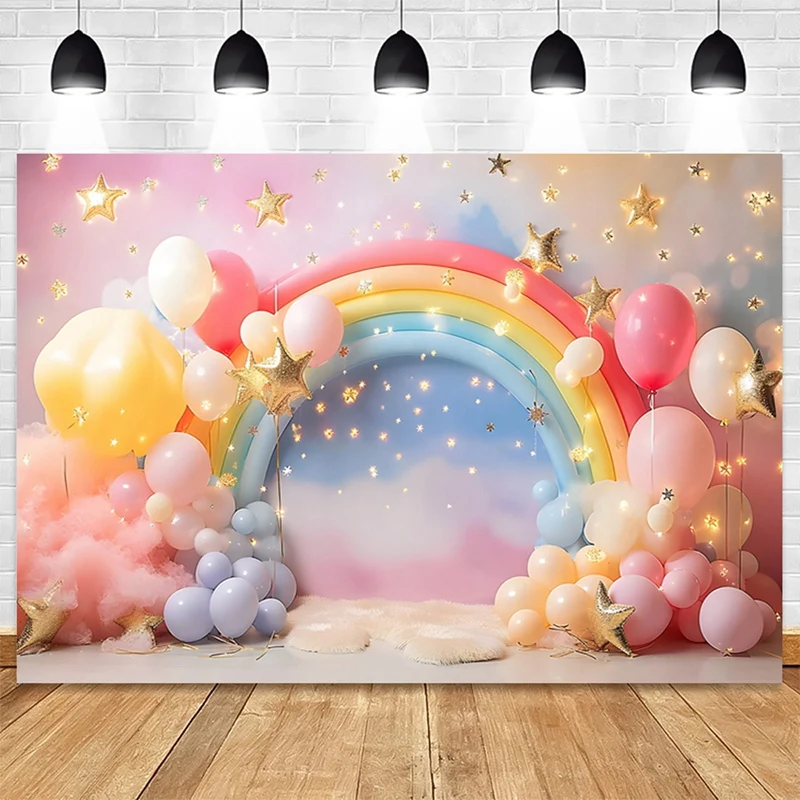 210X150cm European American Valentine's Day Party Backdrops Balloon Roses Pink Heart Banner Photography Backdrops Durable , C