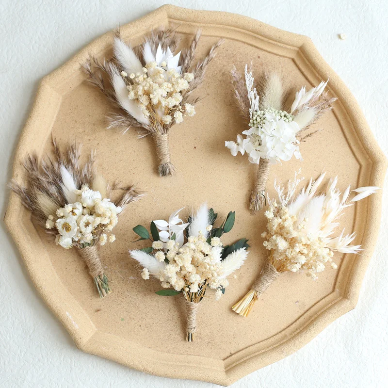 Dried Flower Bunch - ช่อดอกยิปโซฟิลลาแห้งขนาด 5 นิ้ว สไตล์โบโฮ 6 ชิ้น