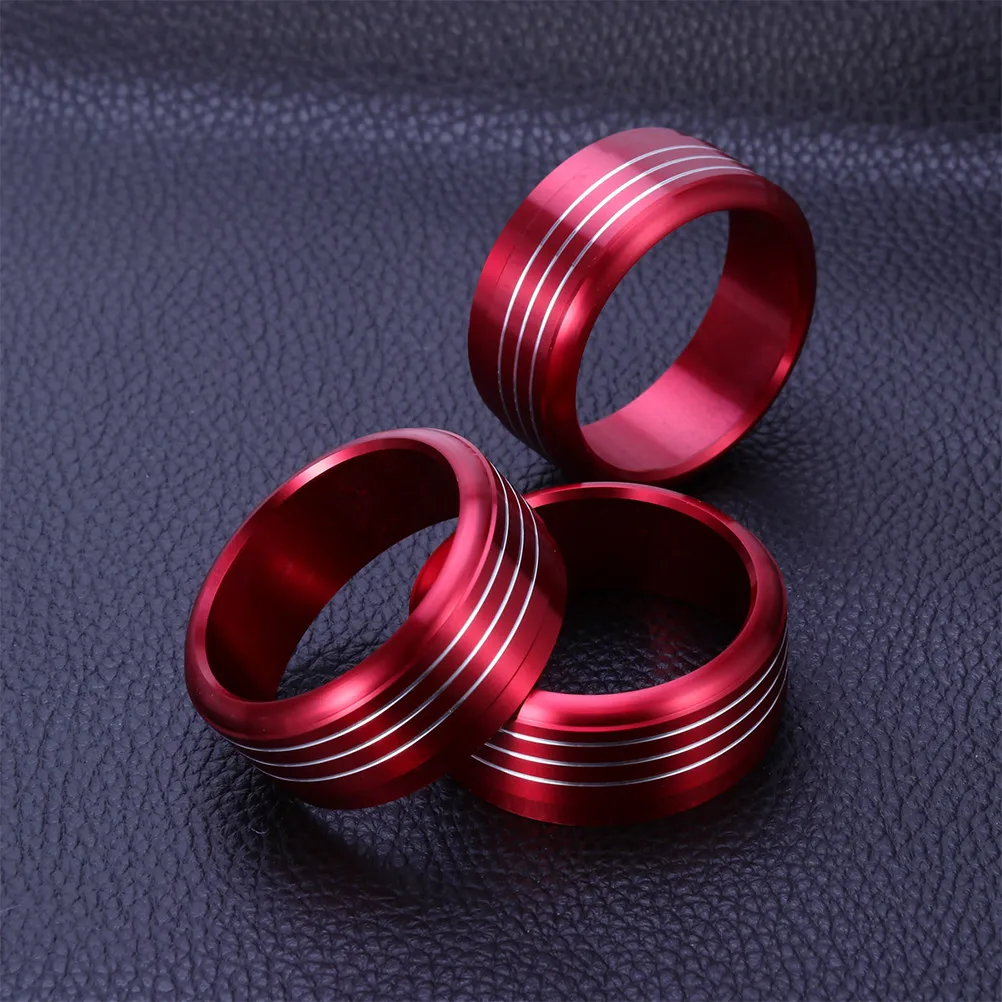 

2Pcs Anodized Aluminum Air Condition Ring Covers Upgrade Interior Stylish Grip Climate Control Button Rings for Vehicles