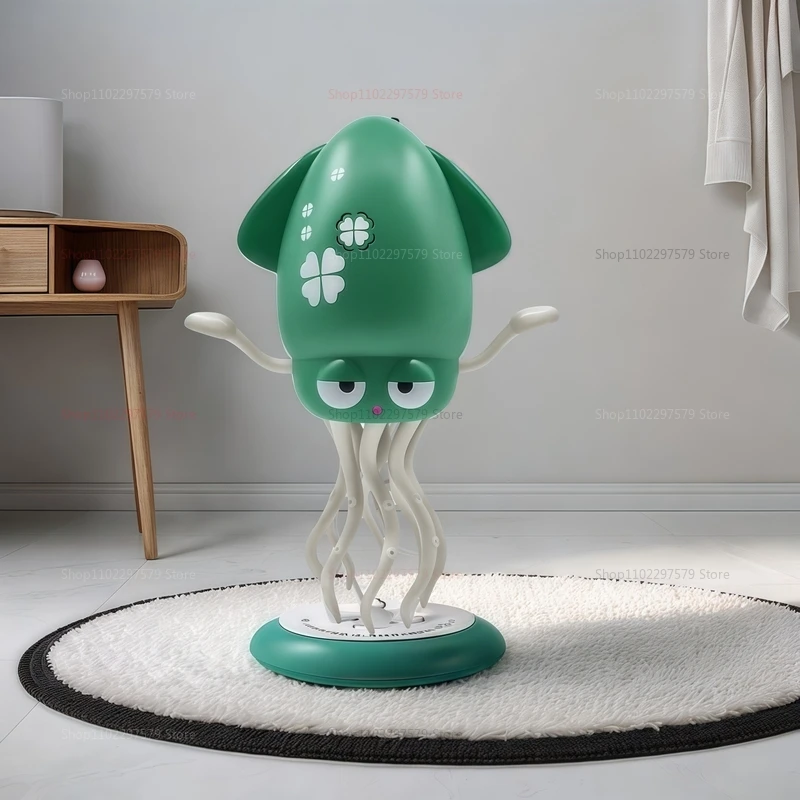 Electronic Dancing Squid Toy with Lights Music Interactive Flat Squid Toddler Development Gift for Kids Entertainment Learning