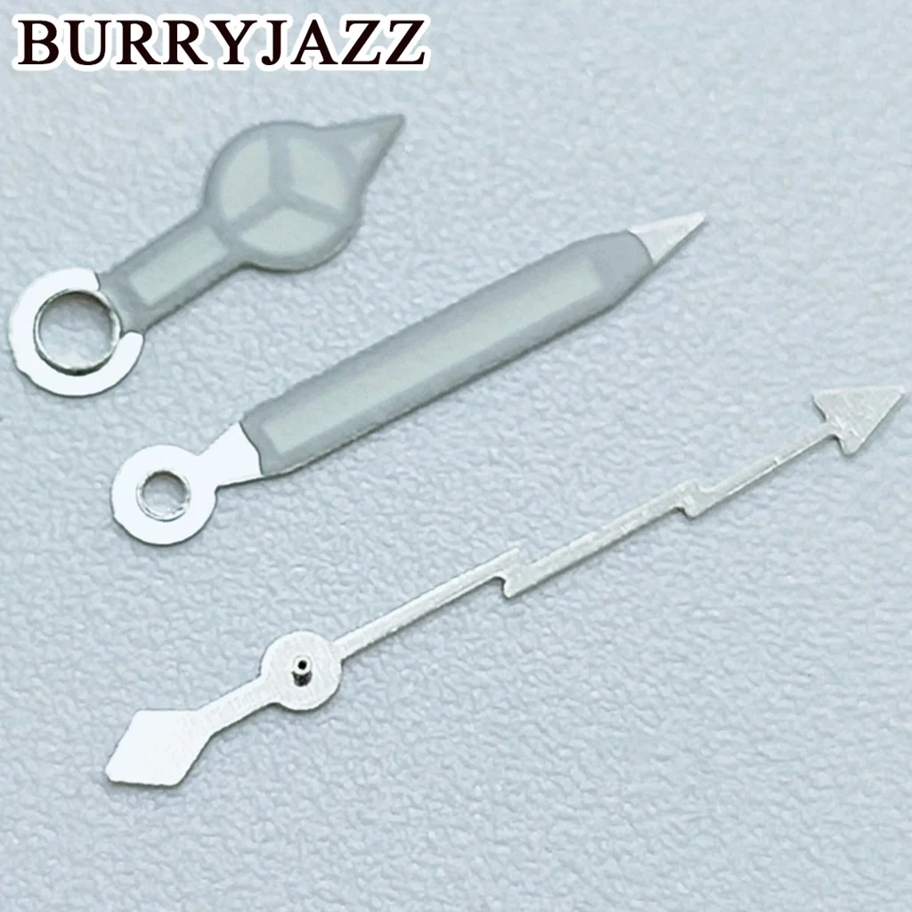 BURRYJAZZ NH35 NH36 NH38 7S26 7S36 4R35 4R36 حركة ساعة الغوص الأيدي الأسود الفضة ساعة الأيدي الثانية الأخضر مضيئة #6