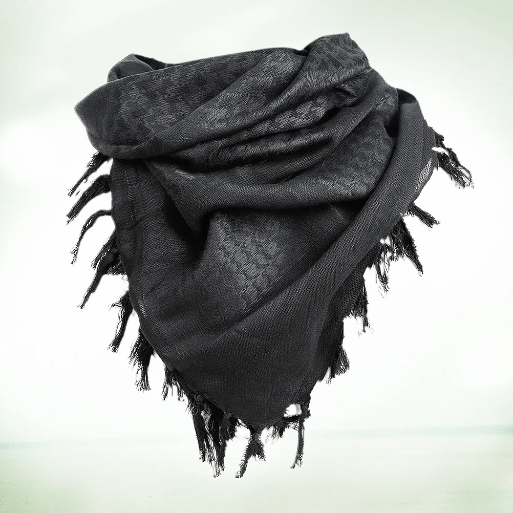 

1Pcs Arab Scarf Cotton Breathable Shawl Wrap Sun Block Neck Warm Wrap Mud Color Unisex Outdoor