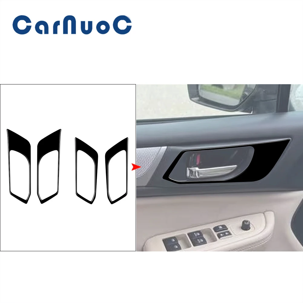 

Car Inner Door Handle Decoration Stickers For Subaru Outback Legacy 2015 2016 2017 Black Interior Cover Trim Accessories