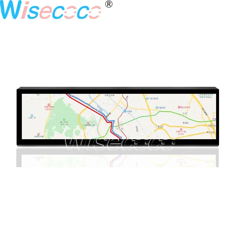 Wisecoco 8.8 Inch I2C Capacitive Touch Portable Monitor IPS Bar LCD Display AIDA64 CPU DDRS For Raspberry Pi Racing Dashboard