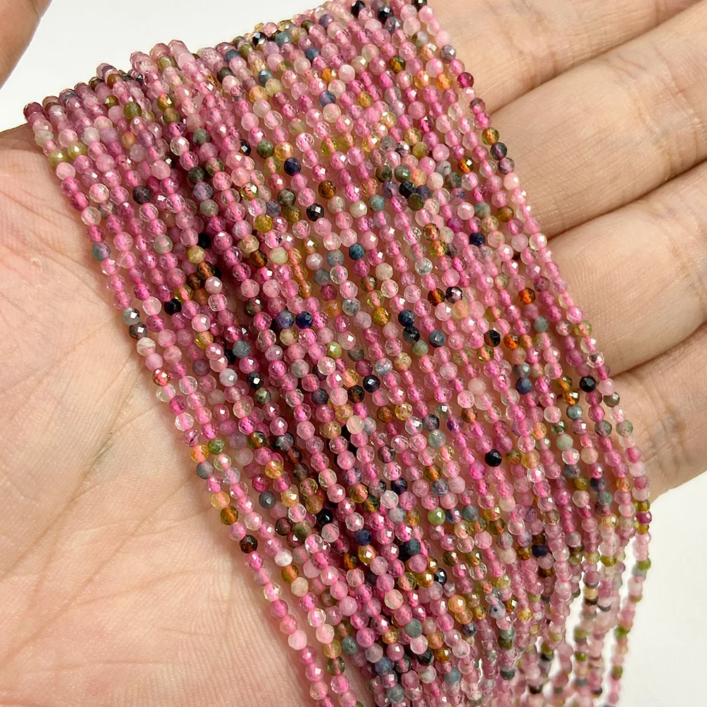 Natürliche rosafarbene rote Quarzkristall-Steinperlen, 2, 3, 4 mm Achate, Chalcedon, Morganit, Rhodochrosit-Edelsteinperle zur Herstellung von Schmuck – Detail 10