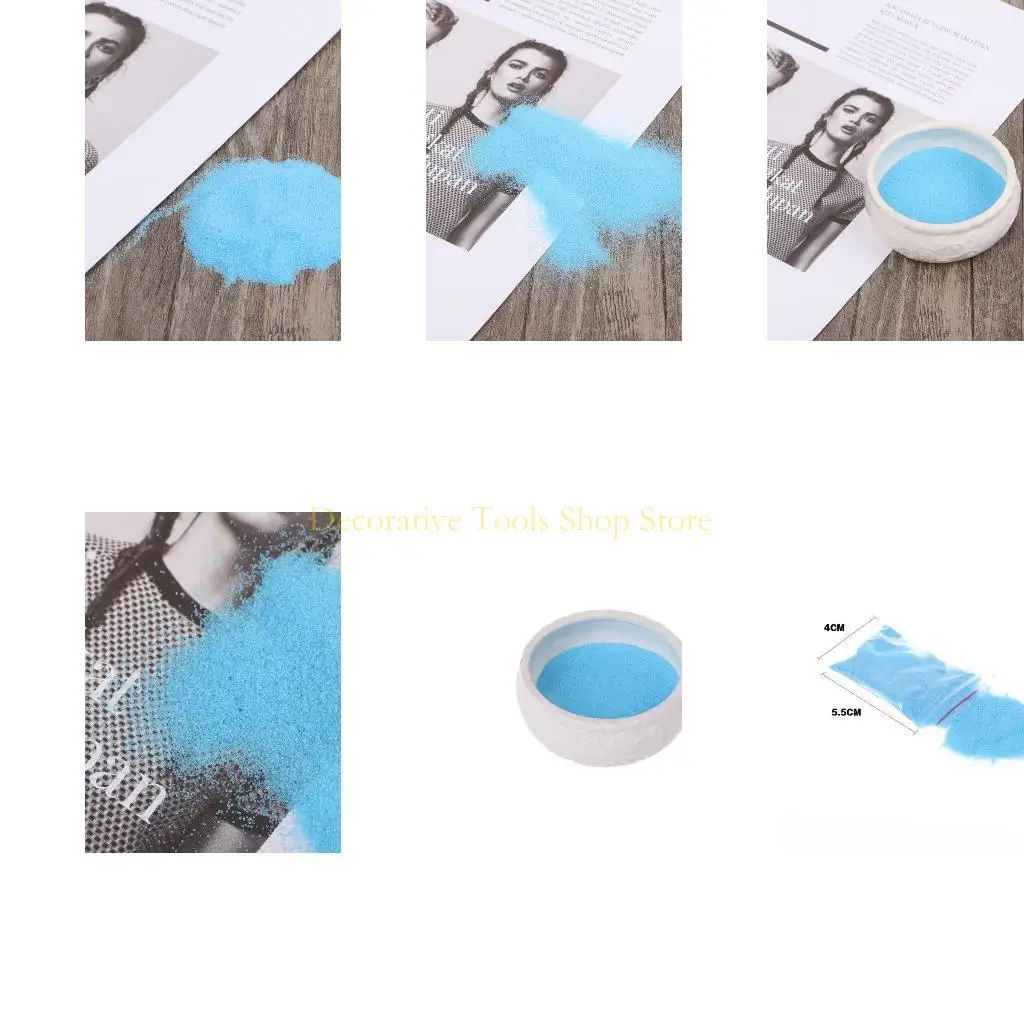 QX2E 1 PACK Blue Sand for Micro Landscape Decoration Party