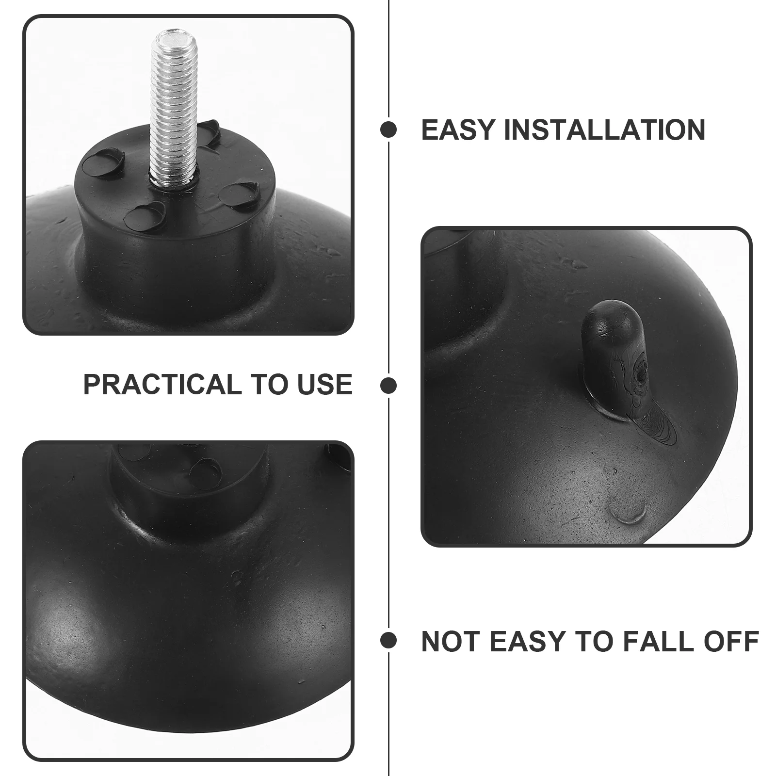 4 Pcs Safety Chair Replacement Parts Toilet Seats Anti-skid Feet Cap Black Furniture Leveling Potty for